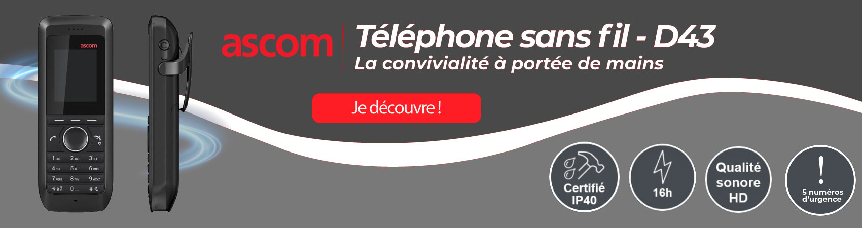 telephone sans fil d43 conviviale